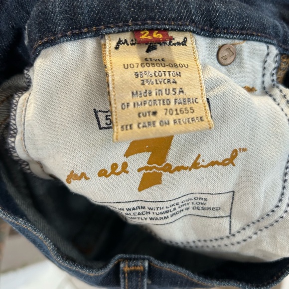 women’s size 26 flare mid rise stretch 7 for all mankind - Picture 2 of 5